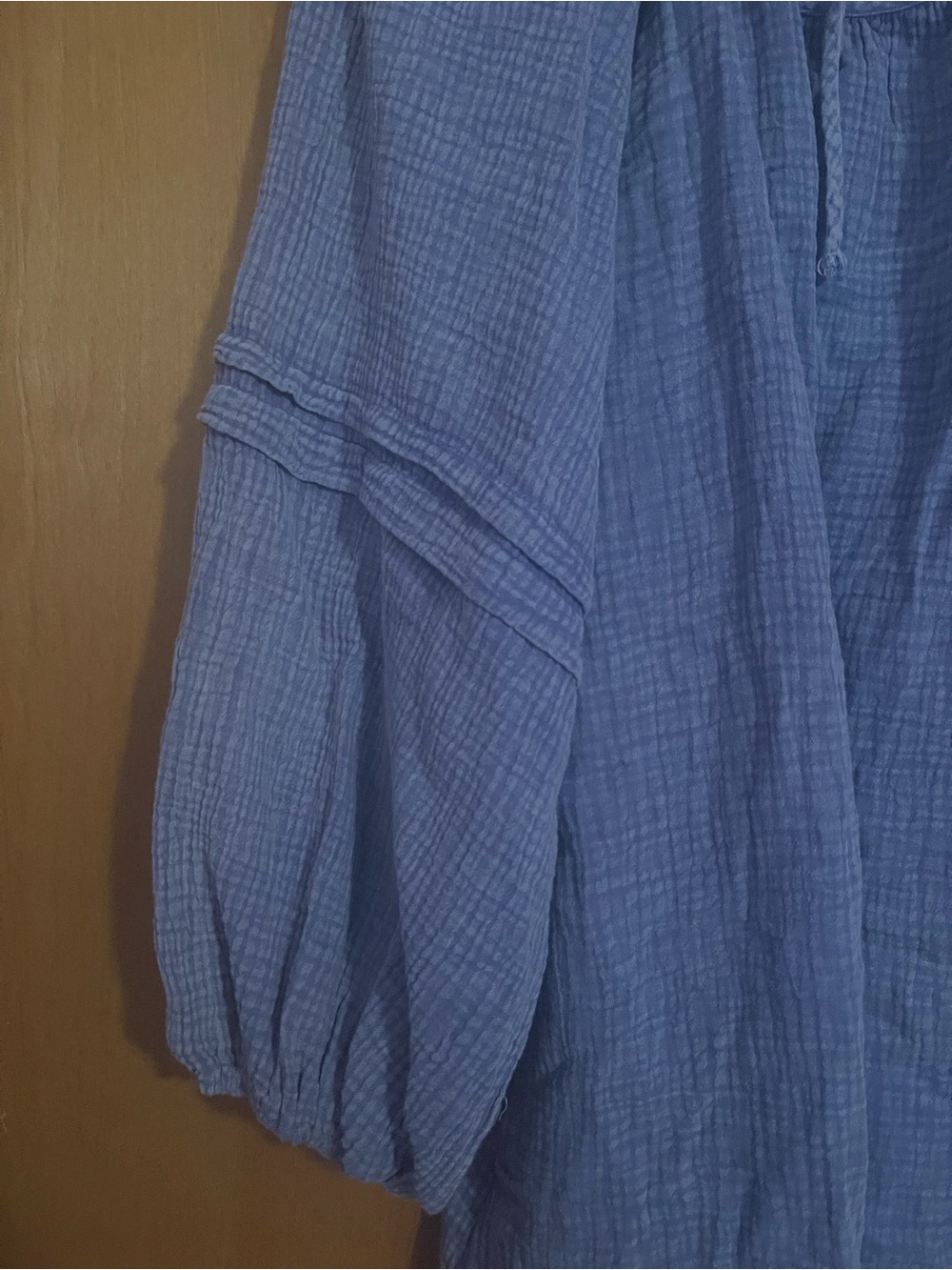 Three Bird Nest Puff-Sleeve Square-Neck Mini Dress - Picture 7 of 7